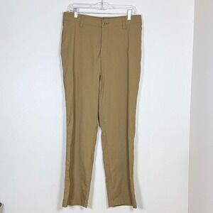 Wrangler Mens Tech Pants Size 32x32 Tan Khaki Stretch Comfort Waist Outdoor